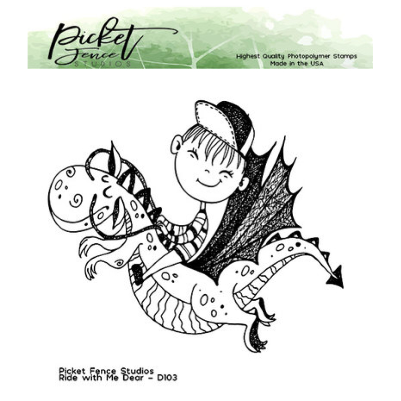 Picket Fence Studios Ride With Me Dear 4x4 Inch Clear Stamps (D-103) (745558016423)