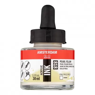 Amsterdam Acrylinkt fles 30 ml Parelgeel 818 (17208180)