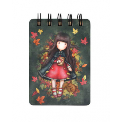 Gorjuss Mini Wiro-Bound Notebook Autumn Leaves (598GJ16)