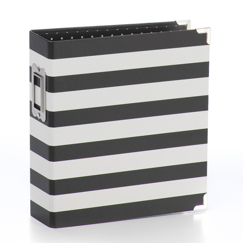 Simple Stories SN@P! Designer Binder 6x8 Inch Black Stripe (3994)