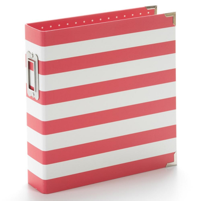 Simple Stories SN@P! Designer Binder 6x8 Inch Red Stripe