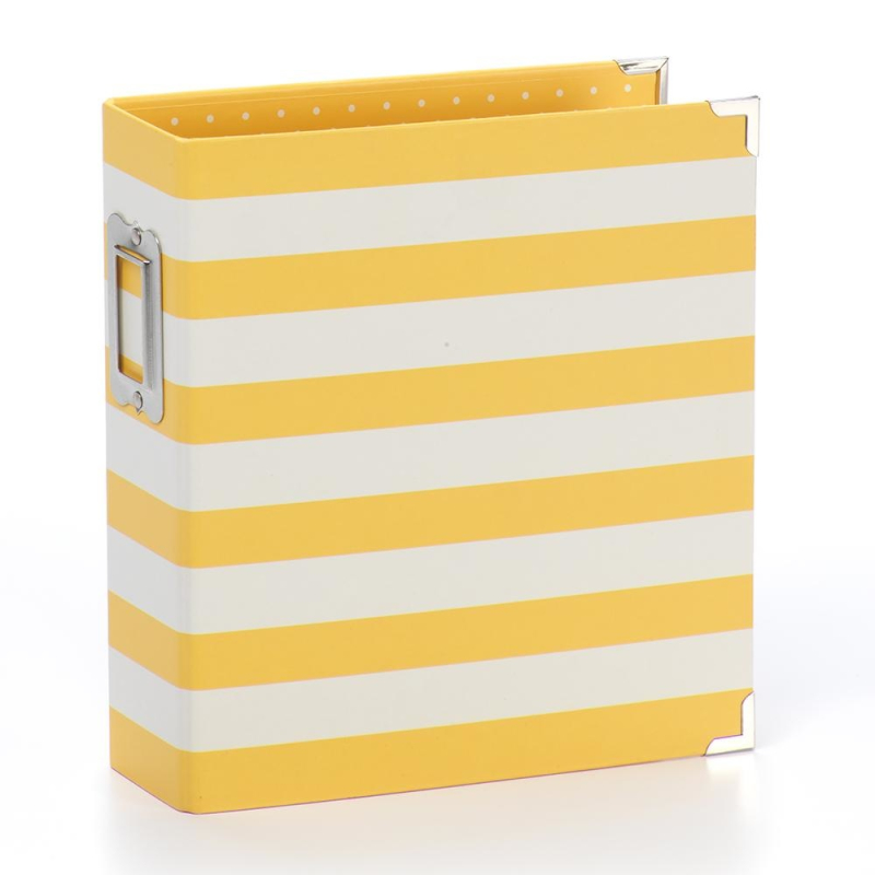 Simple Stories SN@P! Designer Binder 6x8 Inch Yellow Stripe (3997)
