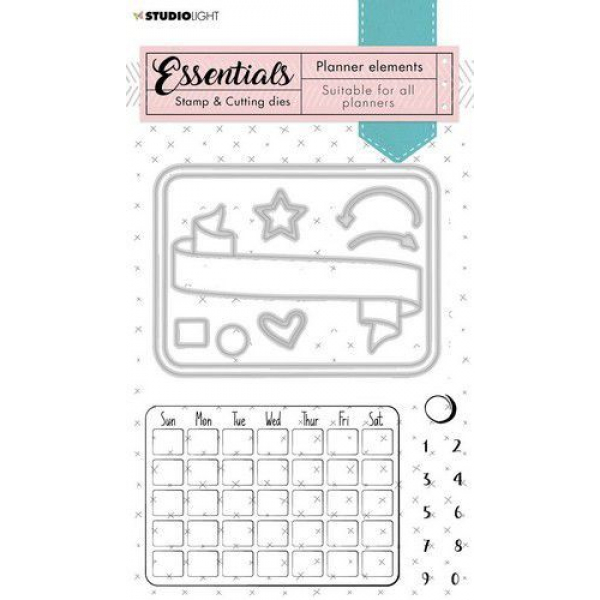 Studio Light • Snijmal + stempel planner essentials Monthly calendar nr.01 (SL-PES-SCD01) Studio Light • Snijmal + stempel planner essentials Monthly calendar nr.01 (SL-PES-SCD01)