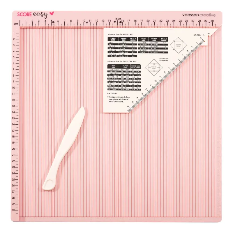 Vaessen Creative  Score Easy Groot Multifunctioneel rilbord cm/metric Roze (2137-053)