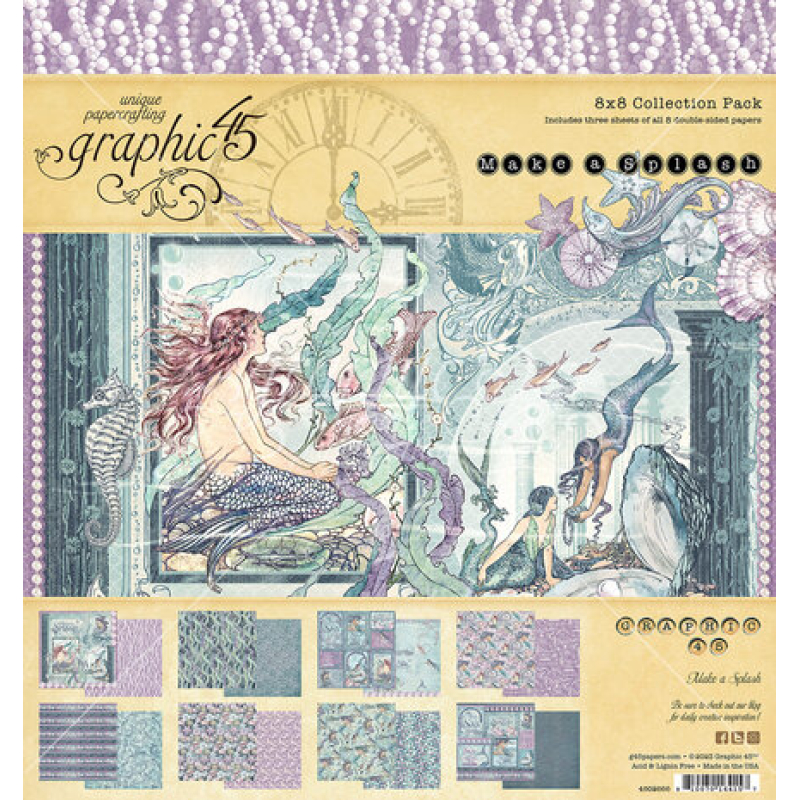Graphic 45 Make a Splash 8x8 Inch Collection Pack (4502666)