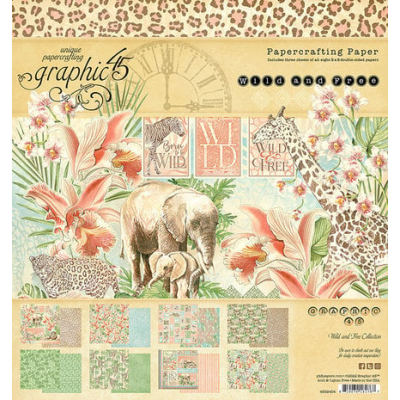 Graphic 45 Wild & Free 8x8 Inch Paper Pad (4502404)