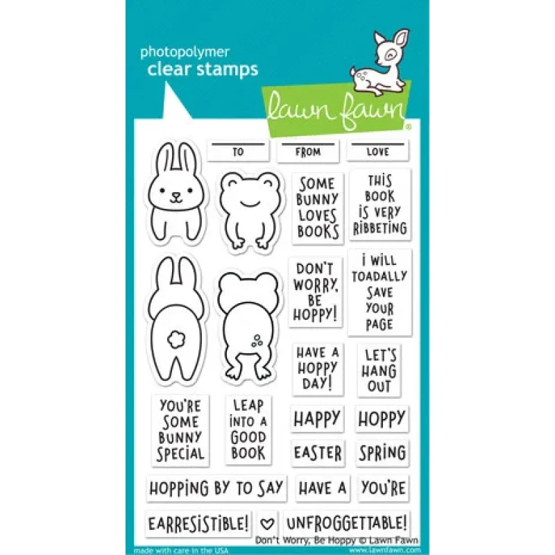 Lawn Fawn Don't Worry, Be Hoppy Clear Stamps (LF2232)