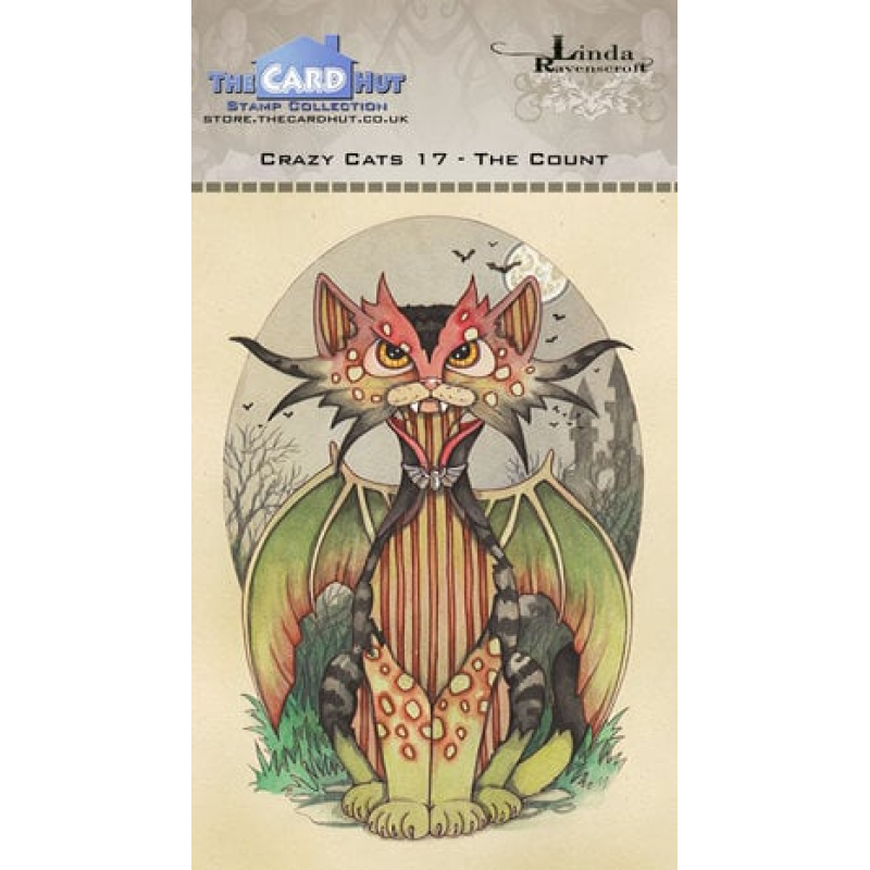 The Card Hut Crazy Cats The Count Clear Stamps (LRCC017)