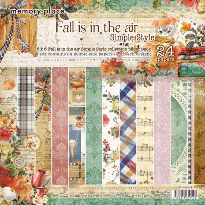 Memory Place Fall Is In The Air Simple Style 6x6 Inch Paper Pack (MP-61044)