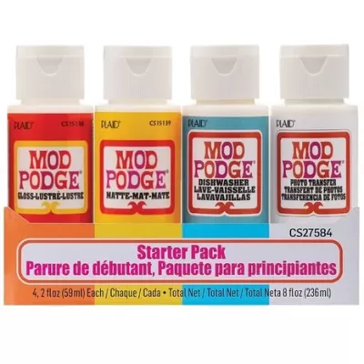 Mod Podge Starter Pack Sealer/Glue/Finish (4x2 fl oz) ( CS27584)