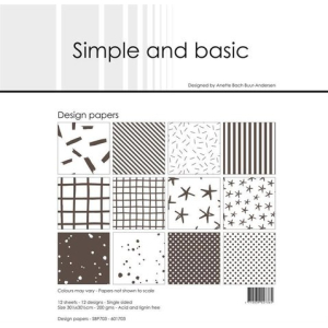 Simple and Basic Warm Grey 12x12 Inch Paper Pack (SBP703)