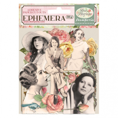 Stamperia Rose Parfum Ephemera Frames and Ladies (DFLCT10)