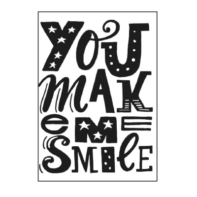 Paperfuel • Embossing sjabloon A6 you make me smile (PF106001)