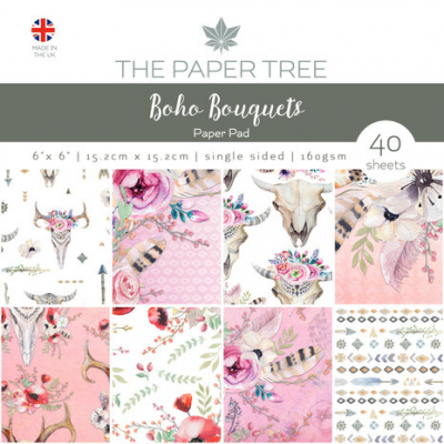 The Paper Tree Boho Bouquets 6x6 Inch Paper Pad (PTC1016)