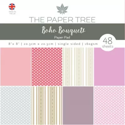 The Paper Tree Boho Bouquets 8x8 Inch Essentials Paper Pad (PTC1020)