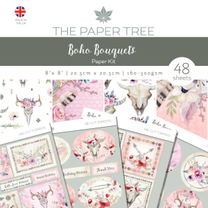 The Paper Tree Boho Bouquets 8x8 Inch Paper Kit (PTC1015)