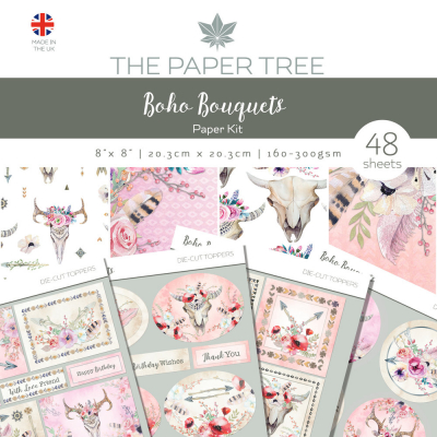 The Paper Tree Boho Bouquets 8x8 Inch Paper Kit (PTC1015)