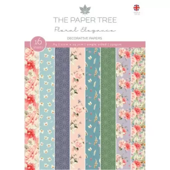 The Paper Tree Floral Elegance A4 Decorative Papers (PTC1236)