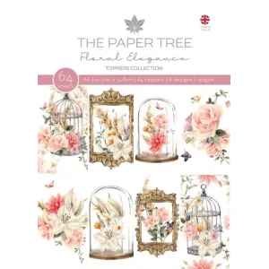 The Paper Tree Floral Elegance A6 Toppes Collection (PTC1240)