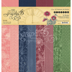 Graphic 45 Blossom 12x12 Inch Patterns & Solids Paper Pad (4502161)