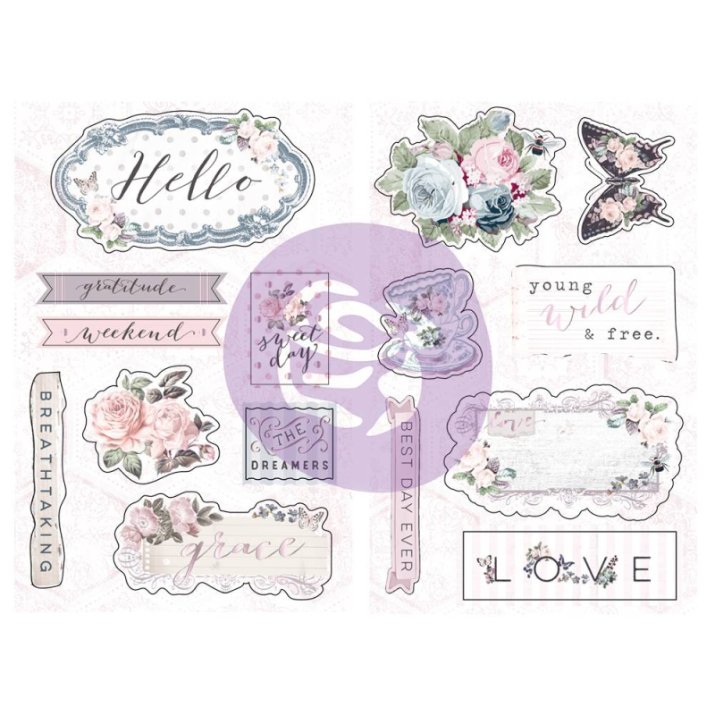 Prima Marketing Poetic Rose Chipboard (631918)