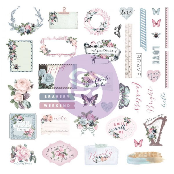 Prima Marketing Poetic Rose Ephemera & Stickers (631734)