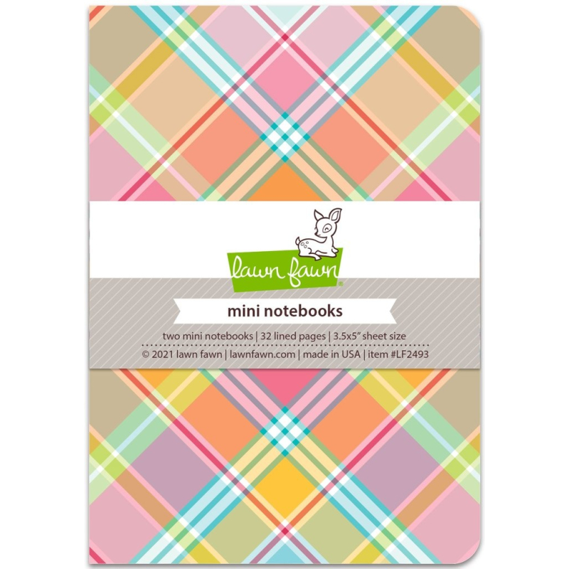 Lawn Fawn Perfectly Plaid Remix Mini Notebooks (LF2493)