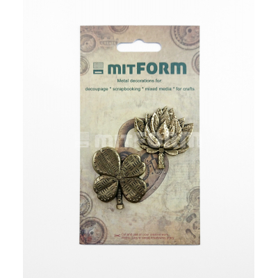 Mitform Flowers 5 Metal Embellishments