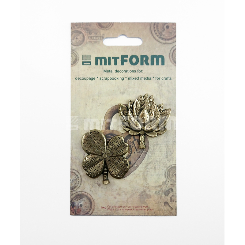 Mitform Flowers 5 Metal Embellishments (MITS062)