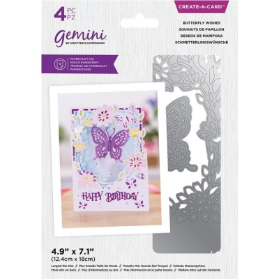 Gemini Butterfly Wishes Create-a-Card Dies (GEM-MD-CAD-BUTW)