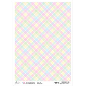 Ciao Bella RICE PAPER A4 PASTEL PLAID (CBRP153)