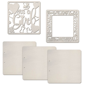 Ciao Bella SET 5 ALBUM PAGES IT'S A GIRL (ksv005)