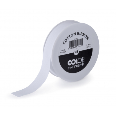 Colop E-MARK Cotton Ribbon White 25mm (154922)