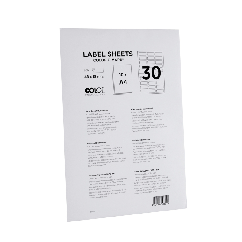 Colop E-MARK Label Sheets (300pcs) (153559)