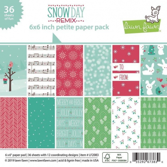 Lawn Fawn Snow Day Remix Petite 6x6 Inch Paper Pack (LF2083) ( LF2083)