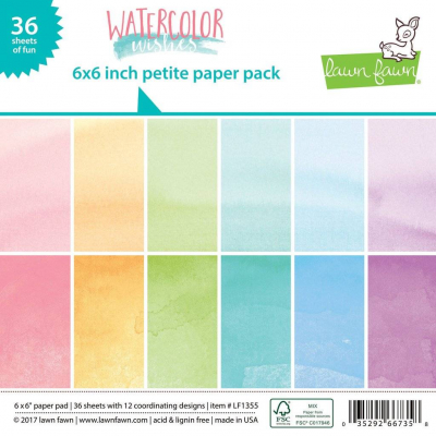 Lawn Fawn Watercolor Wishes 6x6 Inch Paper Pad (LF1355)
