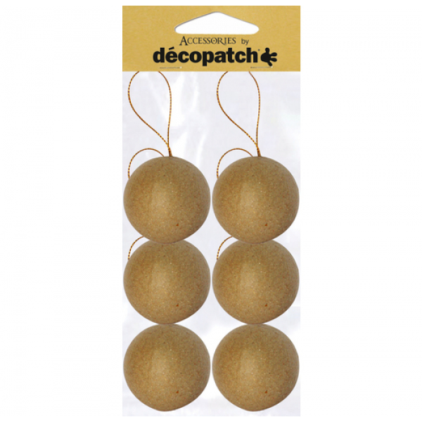 Decopatch SET VAN 6 KERSTBALLEN 6.5CM (NO006O)