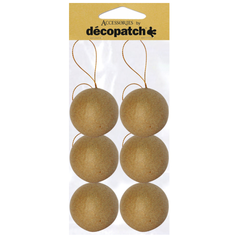 Decopatch SET VAN 6 KERSTBALLEN 6.5CM (NO006O)