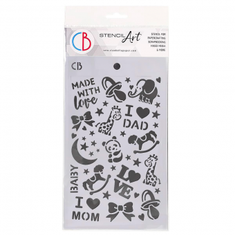 Ciao Bella TEXTURE STENCIL 5"X8" MADE WITH LOVE (MS054)