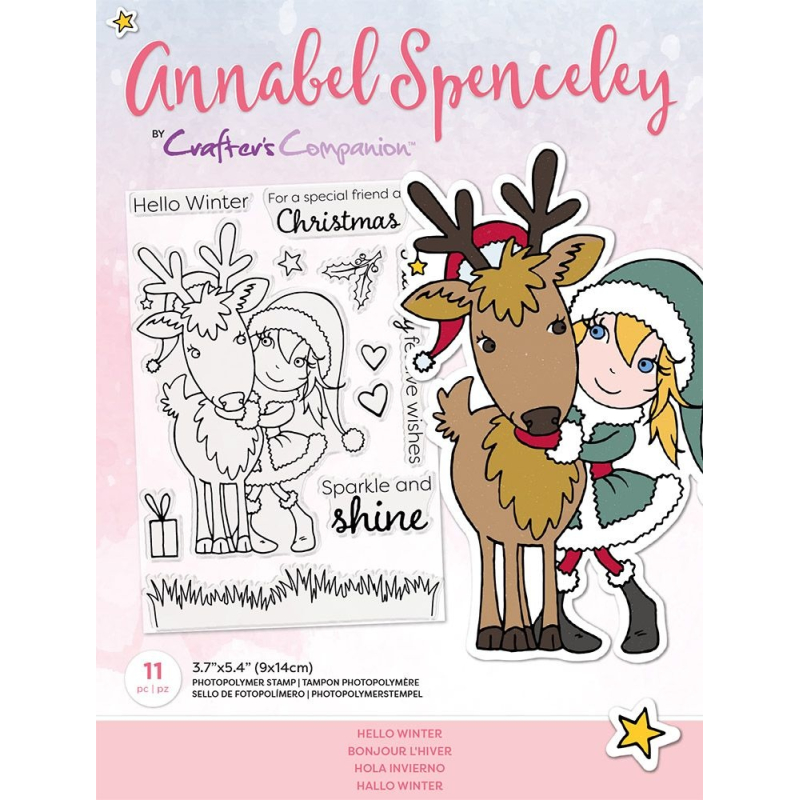 Crafter's Companion Annabel Spenceley Hello Winter Stamps (AS-STP-HELTER) 