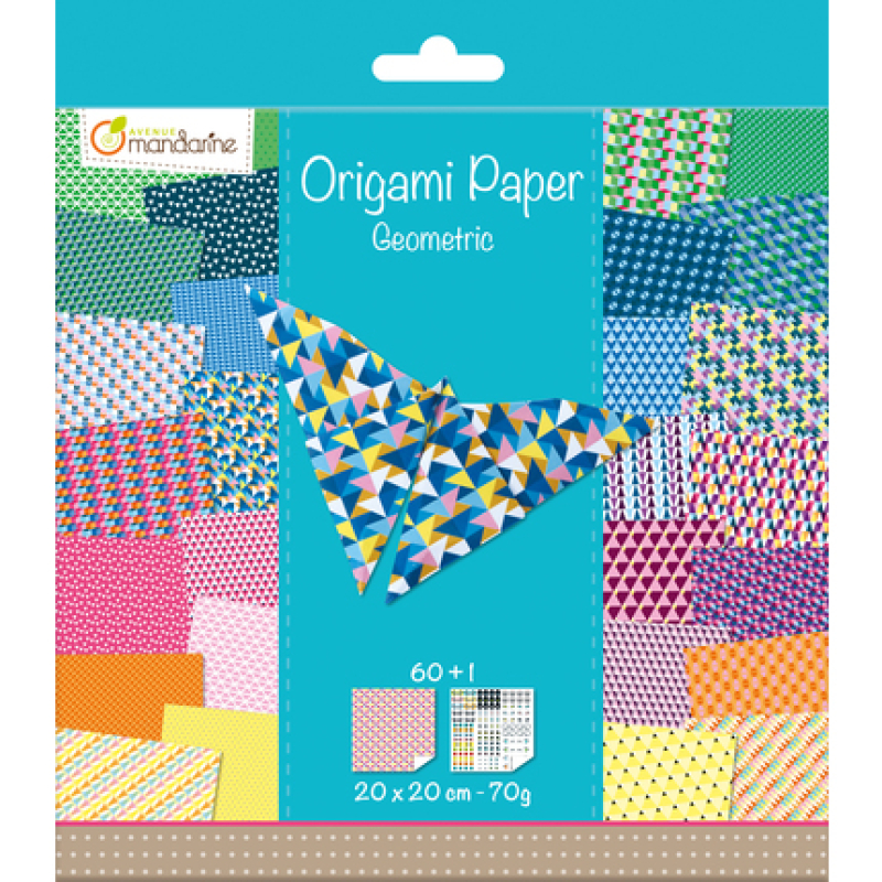 ClaireFontaine Origami Paper Geometric , 20X20CM 60V 70G (52501MD)