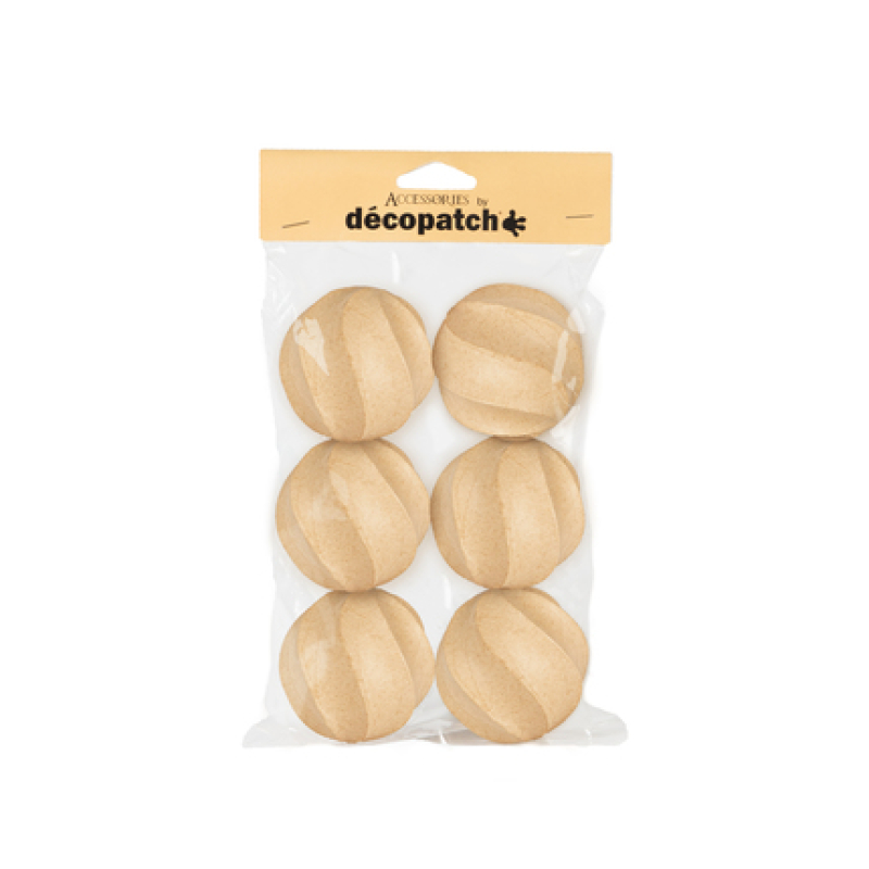 Décopatch Pak van 6 gedraaide ballen (NO064C)