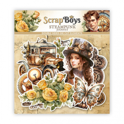 ScrapBoys Steampunk Journey Double Sided Die Cut Elements (40 pcs) (SB-STJO-12)