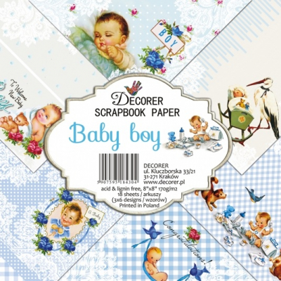 Decorer Baby boy 8x8 Inch Paper Pack (DECOR-B32-430)