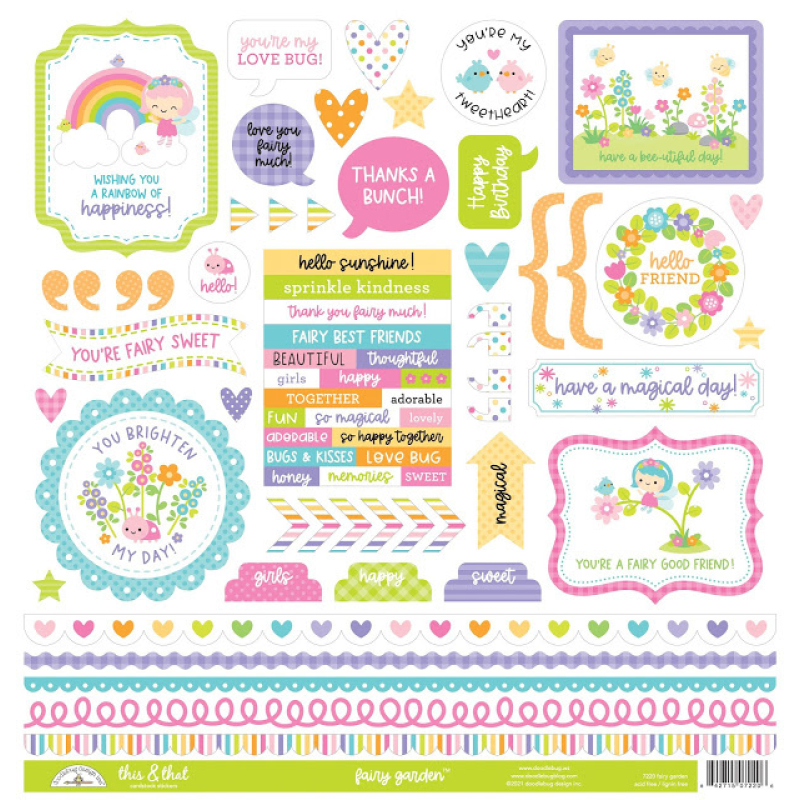Doodlebug Design Fairy Garden This & That Stickers (7220) (842715072206)