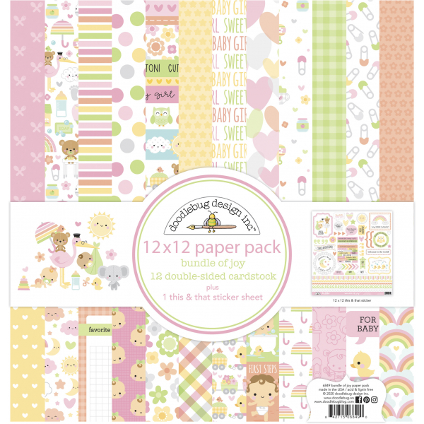 Doodlebug Design Bundle of Joy 12x12 Inch Paper Pack (6849) ( 842715068490)