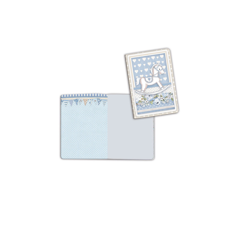 Stamperia A6 Notebook Baby Boy Rocking Horse (ENBA6022)