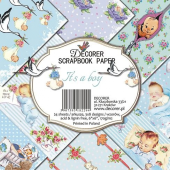 Decorer It's a Boy 6x6 Inch Paper Pack (DECOR-C26-229)