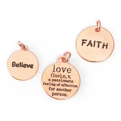 Darice • Signed Sealed Remembered Charms Love assorti Copper 3pcs (SSR-090)