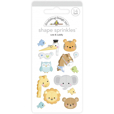 Doodlebug Design Cute & Cuddly Shape Sprinkles (14pcs) (6763) (842715067639)